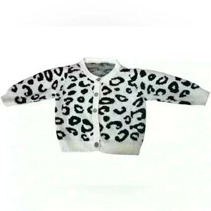 Toddler Girls Knit Leopard Print Cardigan 12-24 mo.​